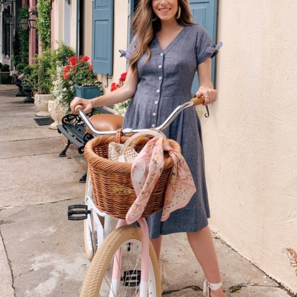 Gal Meets Glam Lenna Chambray Dress NWT